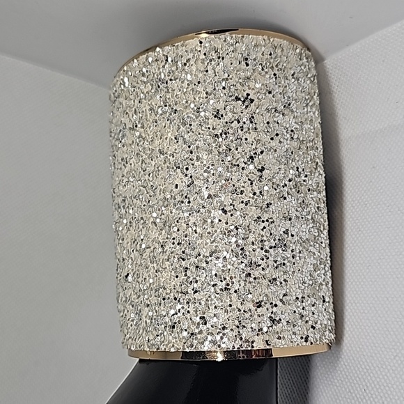 Womens silver GLITTER 4" inch Bracelet golden inside cuff bracelet 😍 - Picture 3 of 5